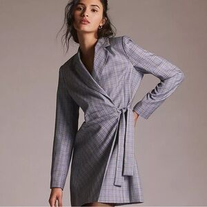 Anthropologie X Current Air Blazer Wrap Mini Dress